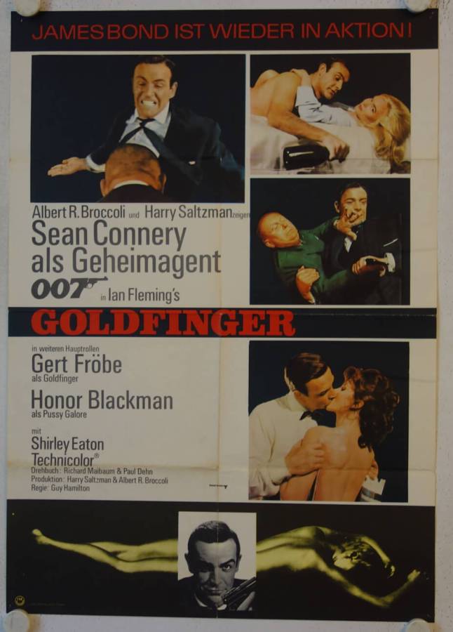 James Bond 007 - Goldfinger originales deutsches Filmplakat (R70s)